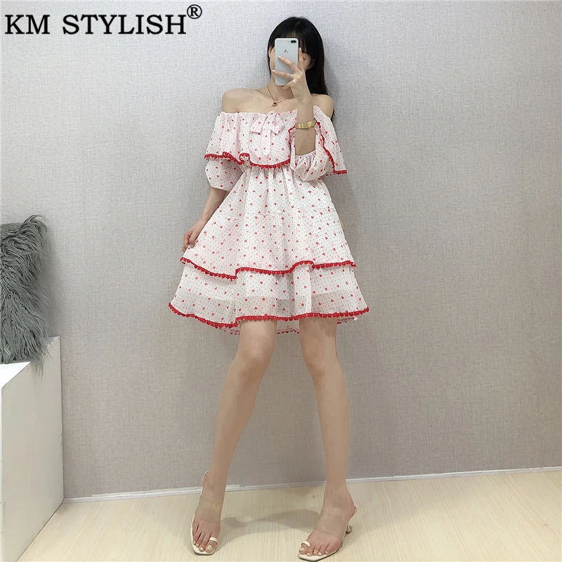 red love heart dress