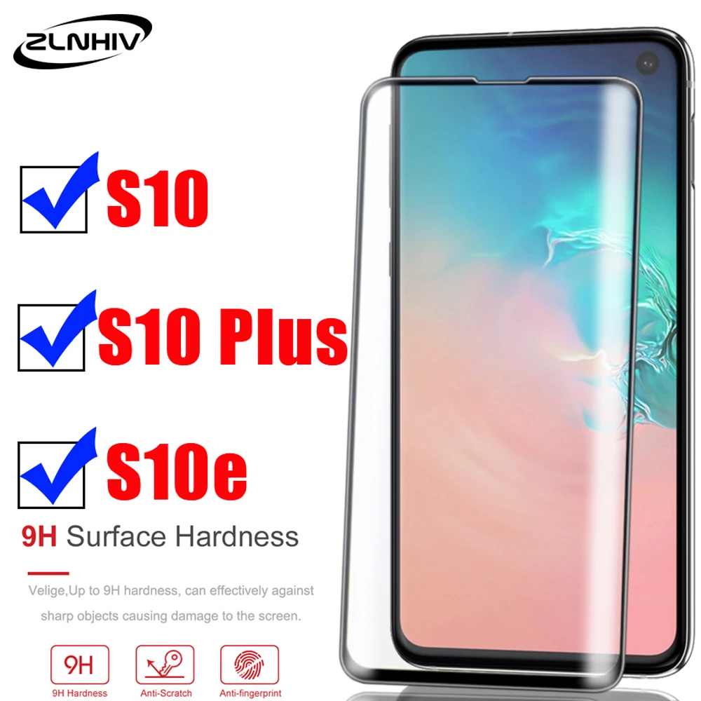 Закаленное стекло zlnвич с полным покрытием для samsung galaxy s10 plus s10e защита экрана