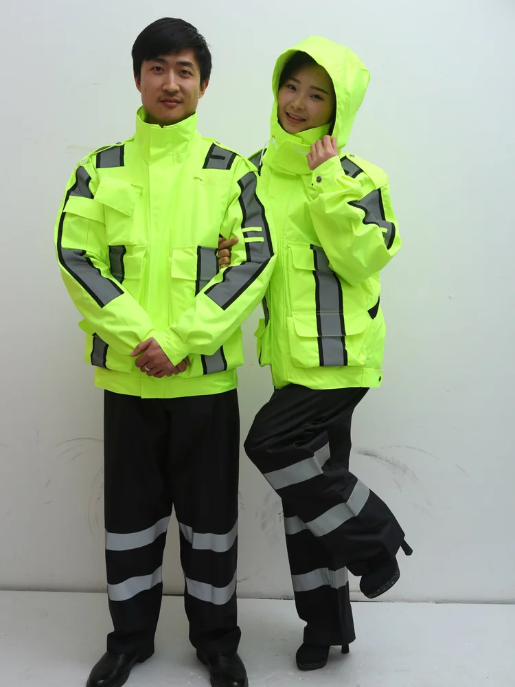 Reflective Raincoat Suit Cycling Overalls Motorcycle Waterproof Impermeable Hiking Yagmurluk Erkek Rain Gear BE50rc | Дом и сад