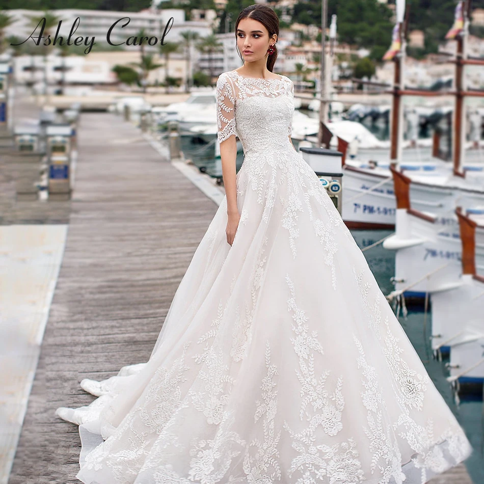 Свадебное платье Эшли Карол трапециевидной формы с курткой 2021 Vestido De Noiva пляжные