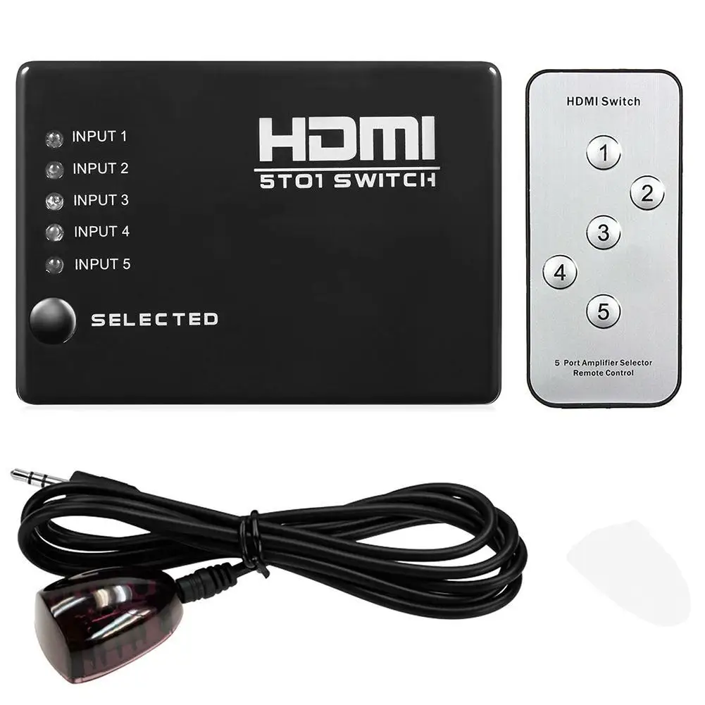 5 портов HDMI концентратор HD 2K* 4K 1080P видео HDMI переключатель сплиттер с ИК-пультом дистанционного разветвителя Селектор для HDTV DVD ноутбука для PS3