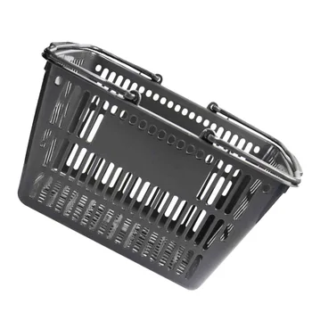 

1 Pc Storage Basket Portable Simple Plastic Seasoning Bottle Basket Toiletries Organizer Shopping Basket for Bar Supermarket