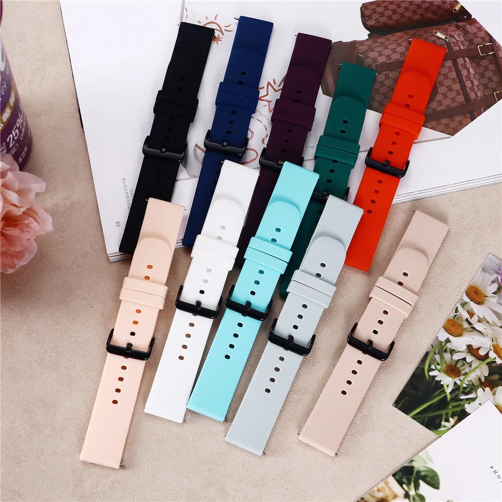 For Huami Amazfit Bip U Pro Watch Band Straps For Amazfit Bip S/GTS 3 2 2e/GTS2 Mini Silicone Wrist Strap 20mm Bracelet Correa