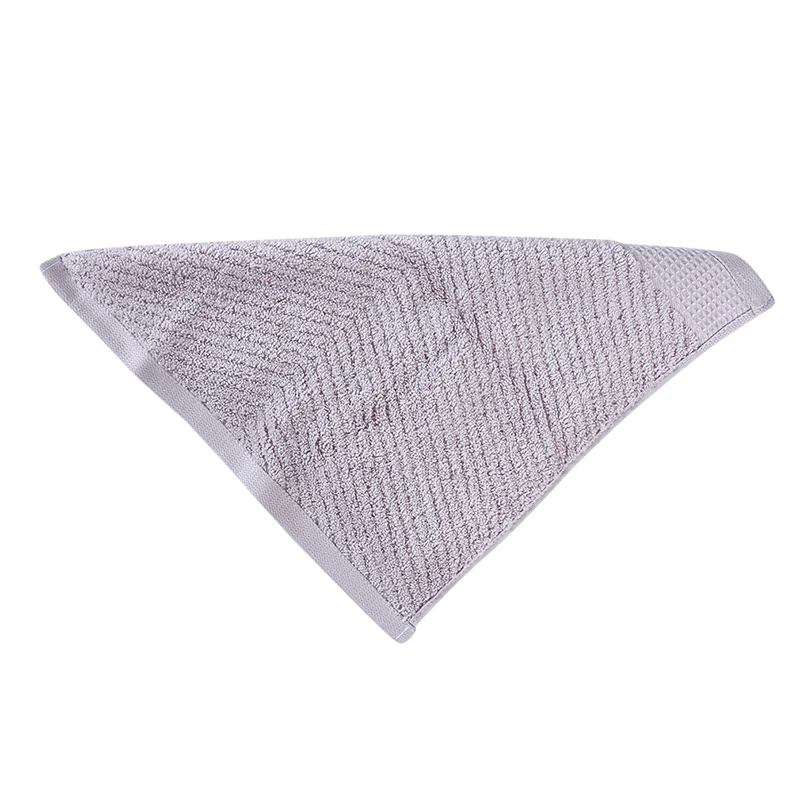 1PC Cotton Stripe Square Towel Water Absorption And Quick Drying Solid Color Towel 34*34cm Combed Cotton Small Towel - Цвет: purple