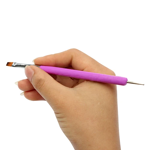 Лидер продаж 2-Way Nail Art ручка для рисования нажмите с силой так, акриловые УФ-гель для ногтей кисть инструмент профессиональные косметические кисти
