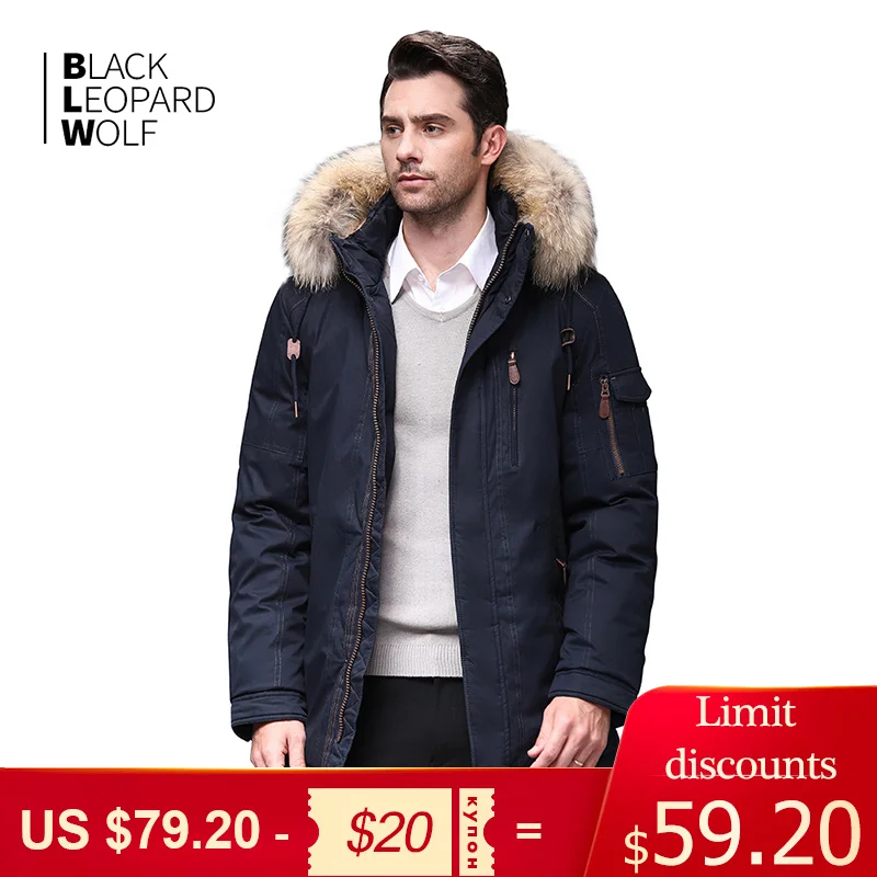 Blackleopardwolf 2019 Winter jacket men Winter Fashion Parka Detachable New Long Alaska Coats with fur raccoon BL-6601 Blackleopardwolf 2019 Winter jacket men Winter Fashion Parka Detachable New Long Alaska Coats with fur raccoon BL-6601