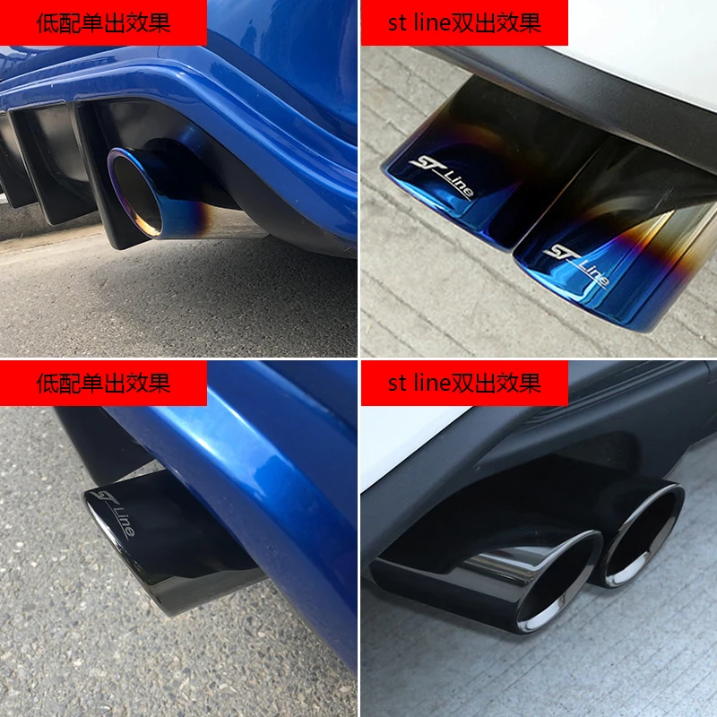 Высокое качество для Ford Focus 2019 2020 Нержавеющая Сталь автомобильный глушитель