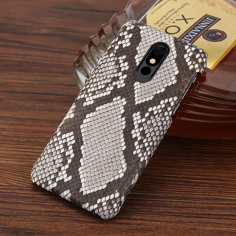 Натуральная Snakeskins кожаный чехол для телефона для LG Stylo 5 Чехлы класса люкс чехол s для LG Stylo 4 V40 V50 G7 G8 ThinQ G8s ThinQ G6 G5 - Цвет: phone color