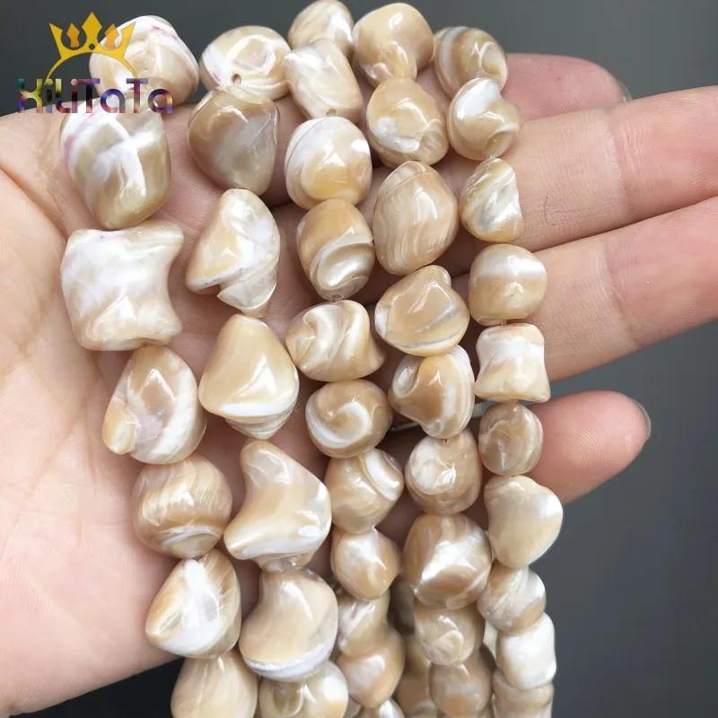Natürliche Trochus Shell Unregelmäßige Perlen Für frauen Schmuck Machen DIY Armband Ohr Studs Halskette Zubehör 15'' Stränge 7-16mm – Detail 5