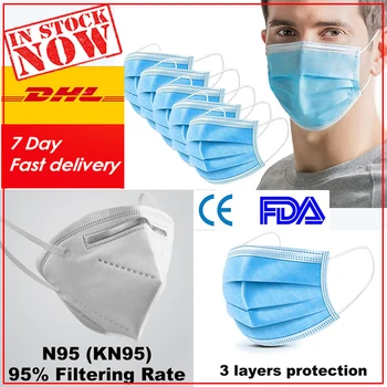 

DHL Medical-Disposable Elastic Protect Waterproof Kitchen Carrier Security protection against viruses mask n95mask kn95mask pm25