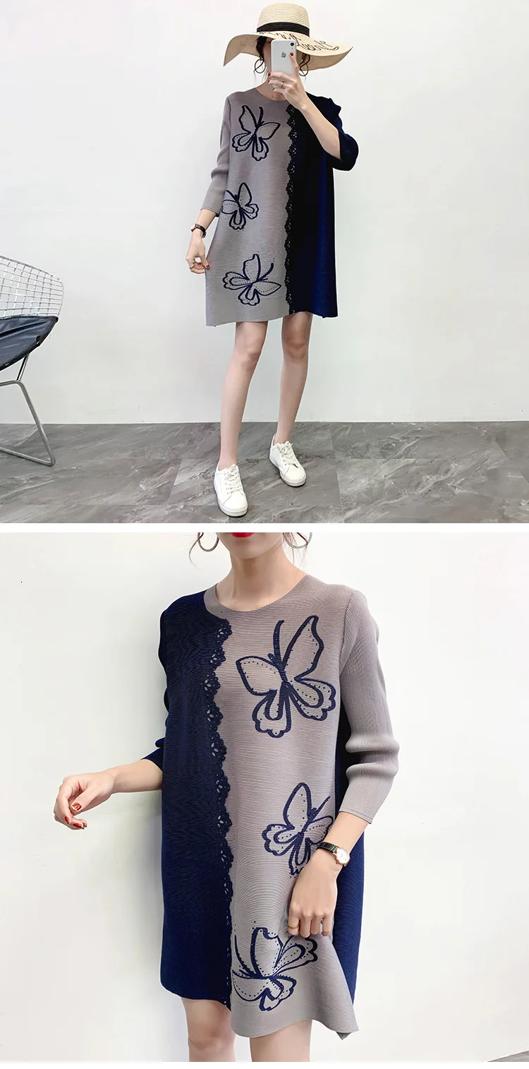 SuperAen Pluz Размер модное женское платье Весна новое хлопковое женское платье рукав три четверти Европейская Женская одежда