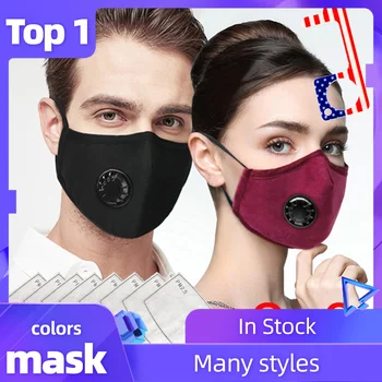 

2 Pcs Reusable Dustproof Face Mask With 8 Pcs Filters Dust Proof Pm2.5 Windproof Foggy Haze Pollution Mascarilla Mouth Mask