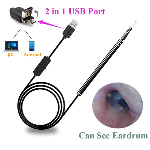 USB Ear Cleaning Tool HD Visual Earwax Spoon Earpick with Mini Camera Pen Ear Care In-ear Cleaning Endoscope