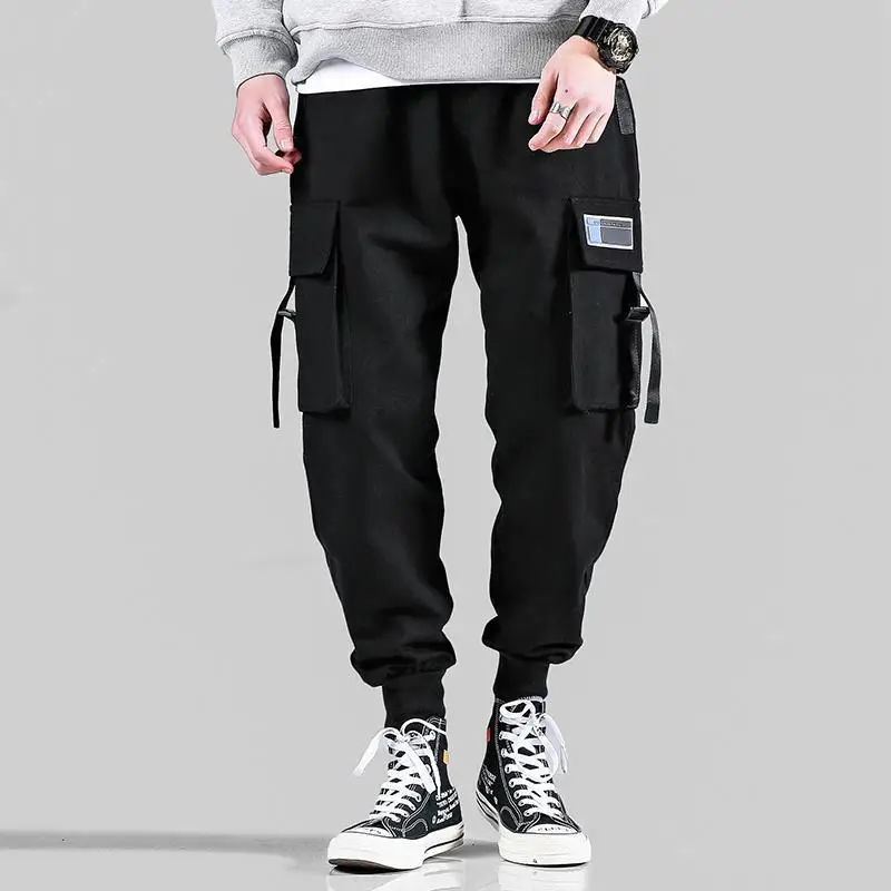 Multi-Pocket Men's Jogging Pants Ribbons Sweatpants Casual Trousers Male 2020 New Cargo Pants Men Elastic Waist Pants Loose Multi-Pocket Men's Jogging Pants Ribbons Sweatpants Casual Trousers Male 2020 New Cargo Pants Men Elastic Waist Pants Loose