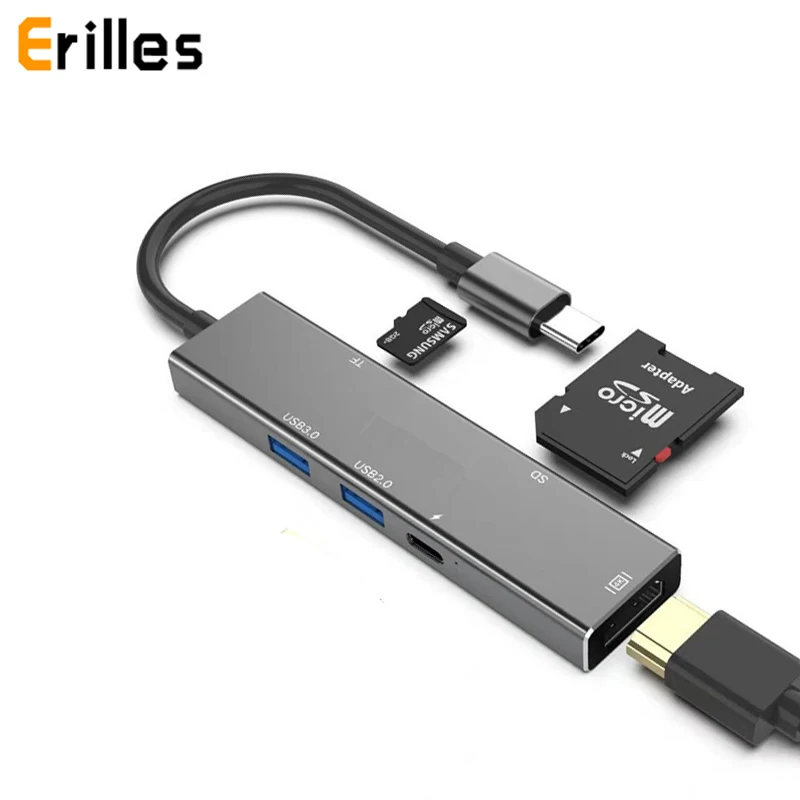 USB 3 0/USB2.0/HDMI 4 K/SD/Micro SD/USB-C многопортовый 1 type C удлинитель концентратора сплтер
