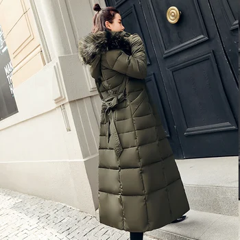 

Autumn Fashion Spring New Woman Warm Hooded Cotton-padded clothes Long sleeves Zipper Pockets Loose Coat Female Outwear C 619