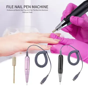 

Professional Electric Nail Art Tips Drill Pen File Machine Manicure Pedicure Kit Self-Locking Copper Handle More Convenient