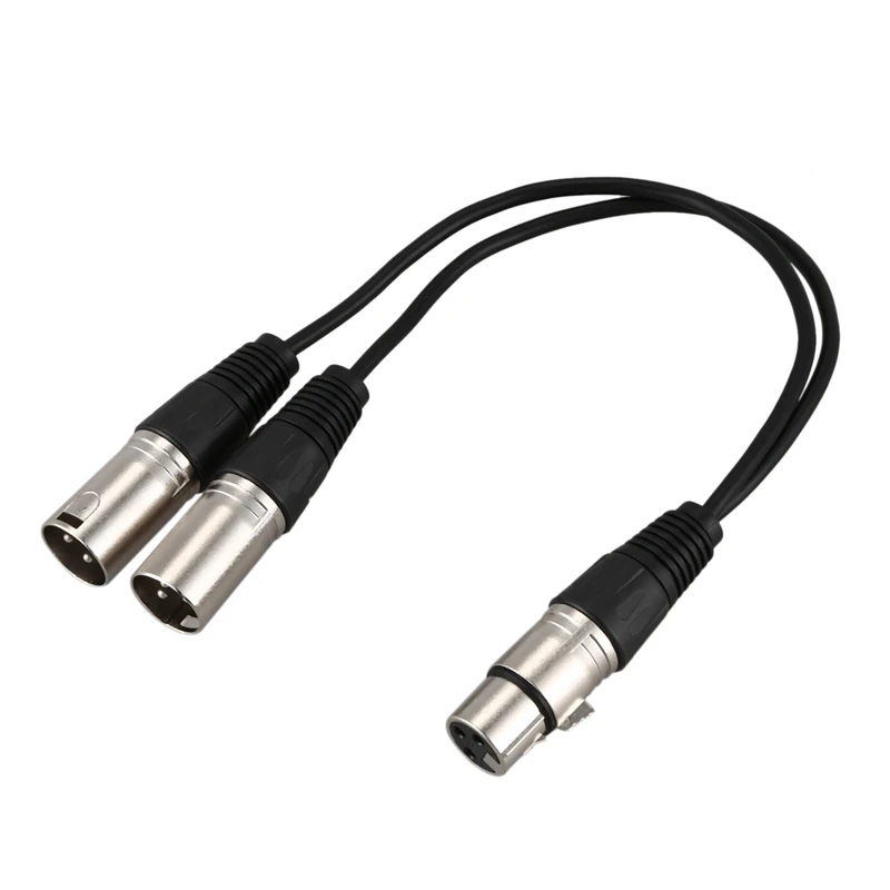 3-конт. XLR Женский Джек двойной 2 штекер Y сплиттер Переходный кабель 1 ФТ шнур