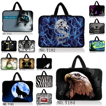

Owl Neoprene 10 13 15 17 inch sleeve case carry handbag for laptop tablets notebook cover waterproof computer bag T#013