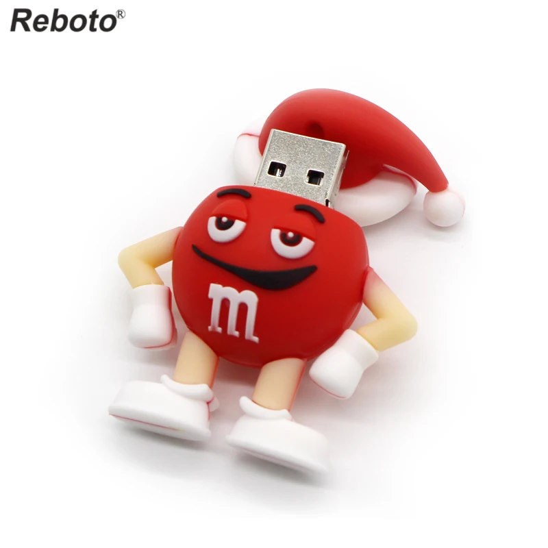 Мультипликационный Забавный шоколадный Боб мистер M& M's Memory Stick 8 ГБ 16 ГБ 32 ГБ 64 Гб креативный подарок U диск флэш-накопитель мини-флешка