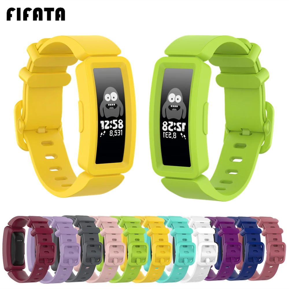 Fitbit Ace 2 아이 스마트 워치 밴드에 대 한 FIFATA 손목 스트랩 Fitbit 인스파이어 HR 교체 팔찌에 대 한 부드러운 실리콘 스트랩