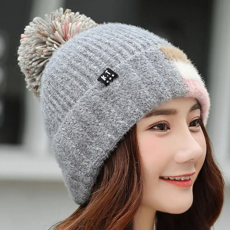 SUOGRY модная зимняя шапка Skullies Beanies зимняя теплая шапка с помпоном женская вязаная шапка s женская уличная теплая шапка для отдыха