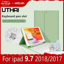 UTHAI E020 для iPad 9,7 чехол / ультра-тонкий Магнитный умный силиконовый Автоматический Режим сна/(со слотом для ручки) чехол для клавиатуры