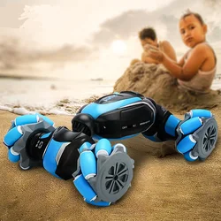 D877 – voiture de course tout terrain 4WD RC 1:18 2.4G pour enfant, télécommande à Induction de geste, modèle de véhicule, jouets cadeaux 
