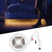 1 м 2 м 3 м светодиодный светильник под шкаф s с PIR датчиком движения 2835 5 В USB Светодиодная лента светильник с диодной лентой Ночная лампа для кухни прикроватная