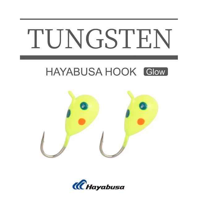 MUUNN 10pc 0.5g-1.85g Multicolor Glow Tungsten Ice Fishing Jig Head,3.2mm/4mm/5mm,Hayabusa Hook Winter Ice Fishing Bait TDIJ-HP24