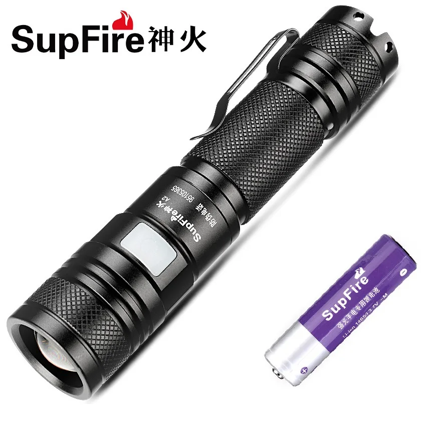 Supfire A2 X JINGRUI XK LED 800LM USB Перезаряжаемый фонарик 5 режимов Масштабирование