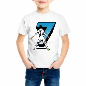 

New summer style Cristiano Ronaldo print 3d Kids/Baby t shirt casual t shirts street wear camisa Boy/Girl CR 7 Top Tee Z9-8
