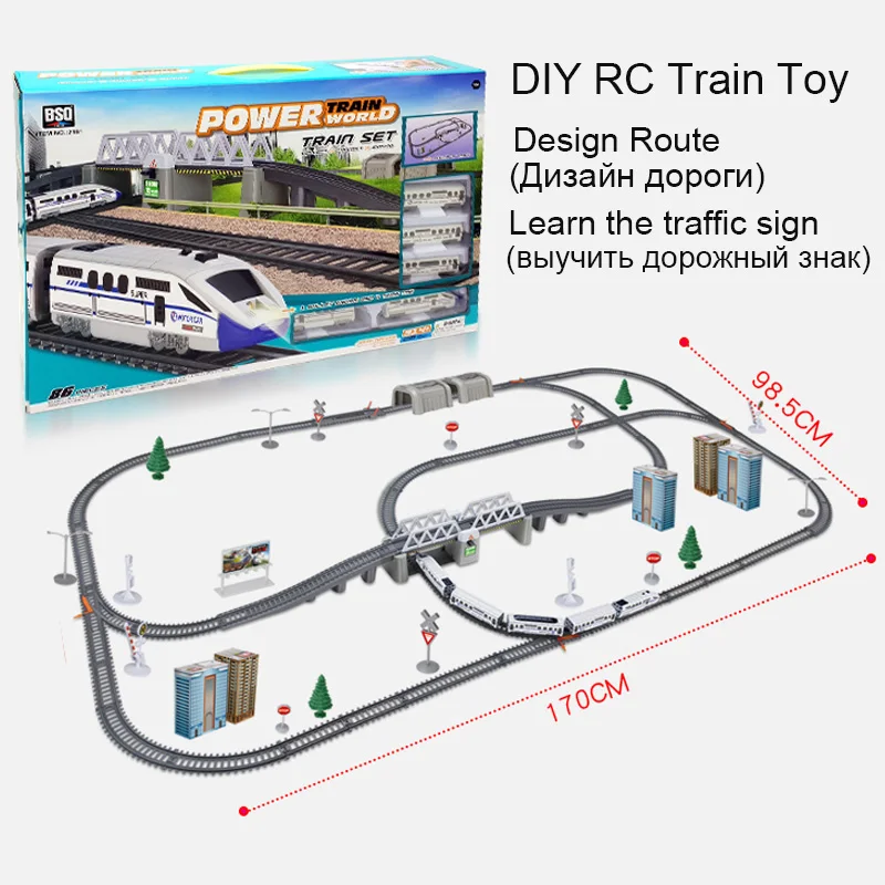 Новый детский Радиоуправляемый поезд модель электрического поезда набор