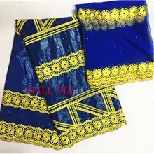 Еще Летающая африканская кружевная ткань высокого качества Базен riche getzner индийский свадебный ткань жаккард морская парча 5+ 2 ярдов/партия