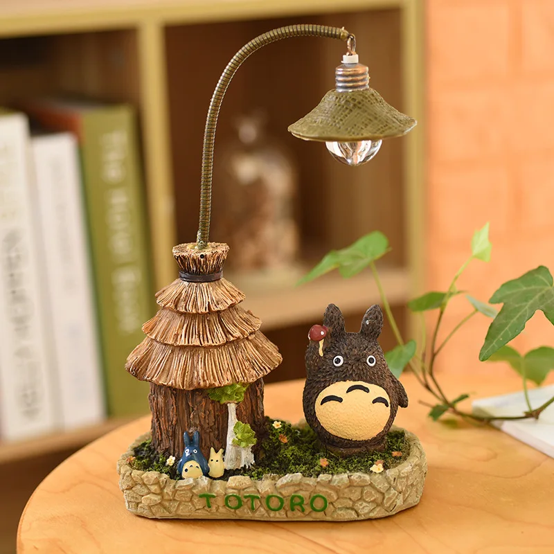 

Totoro Resin Night Light Fixtures Children's Room Bedroom Bedside Night Lamp Lamps LED Lights Decoration Study Luminary Lamp