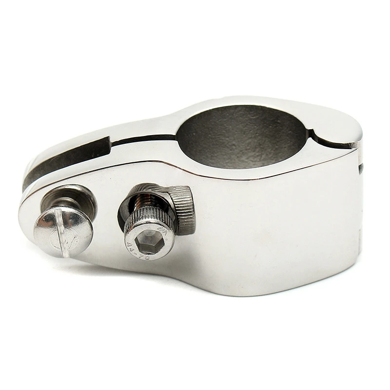 316 Stainless Steel Fitting Boat Bimini Top Hinged with 2 Screws Jaw Slide Easy Install Marine Hardware-25Mm