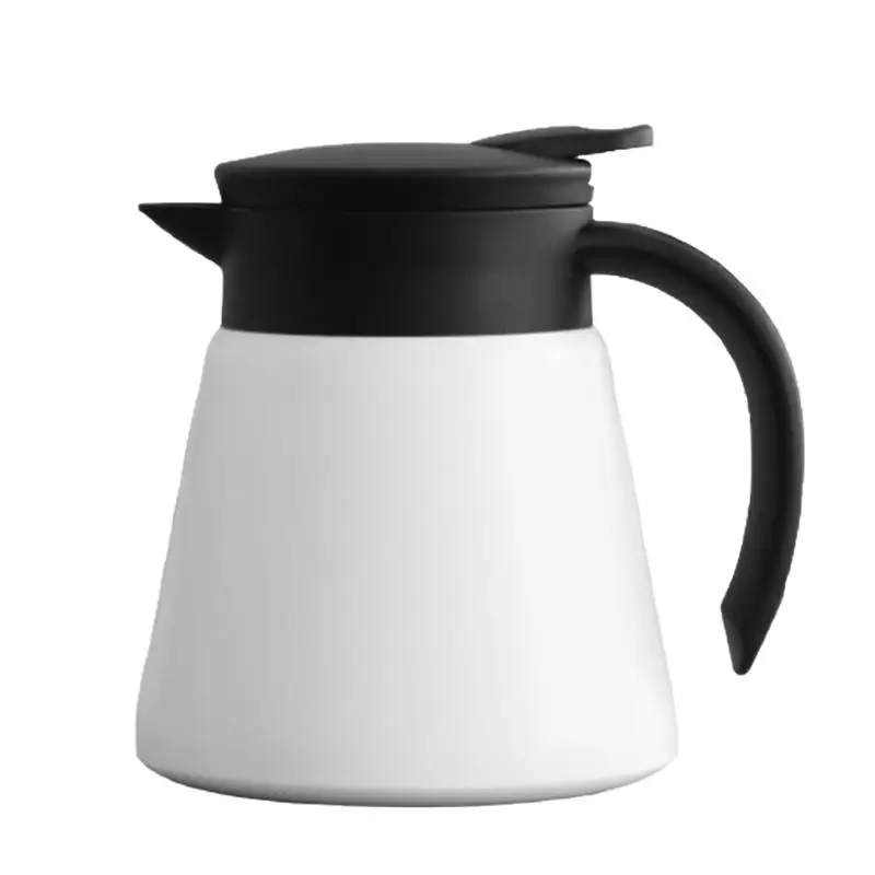 White Double Layer Insulated Pot 304 Stainless Steel Kettle Thermal Bottle 650ml Insulated Water Bottle - Цвет: White