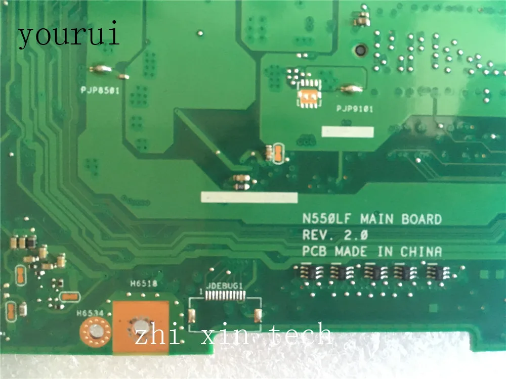 Yourui для ASUS N550LF laptopматеринская плата REV 2,0 с i7-4500HQ cpu DDR3 полностью протестирована