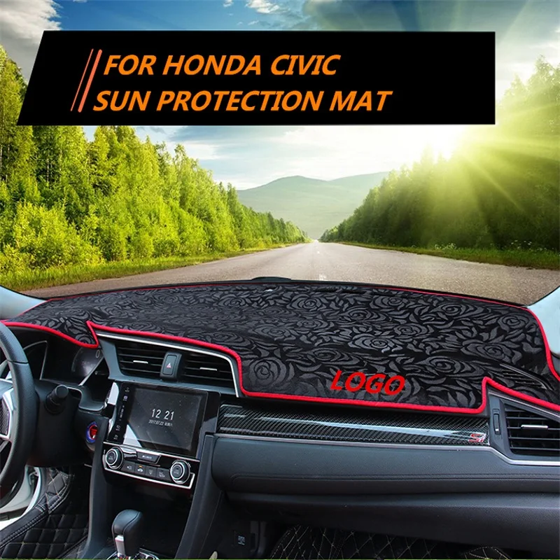 Light pad For Honda Ten generation Civic special instrument panel pad center console floral pattern sunscreen pad modification