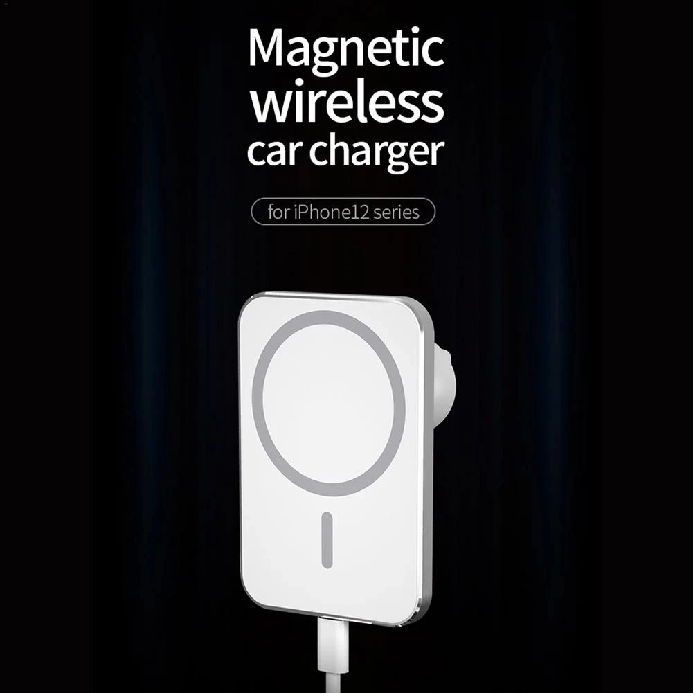 19€11 sur Chargeur sans fil Pour Magsafe pour Iphone 12 12 Pro Max 12mini  15W Support de voiture de téléphone adsorbable à aimant à charge rapide  pour support d'aération - Chargeurs batteries