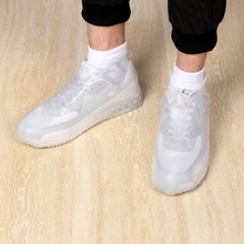 3 размера новые белые водонепроницаемые бахилы многоразовые латексные силиконовые уличные непромокаемые Нескользящие походные противоскользящие бахилы