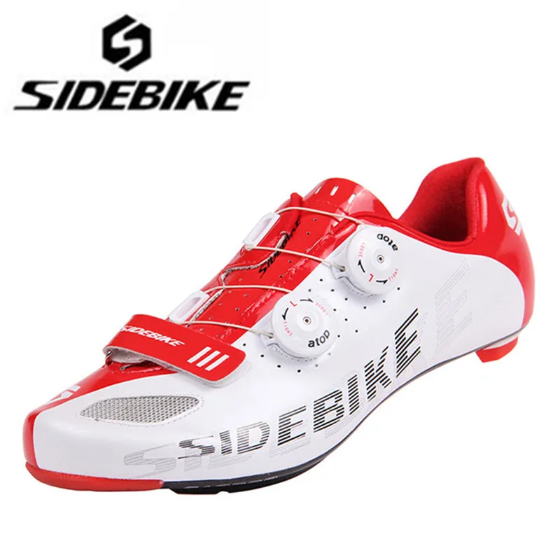 SIDEBIKE/Обувь для шоссейного велоспорта из углеродного волокна; комплект с педалью; sapatilha ciclismo; ультралегкие велосипедные самозакрывающиеся мужские кроссовки