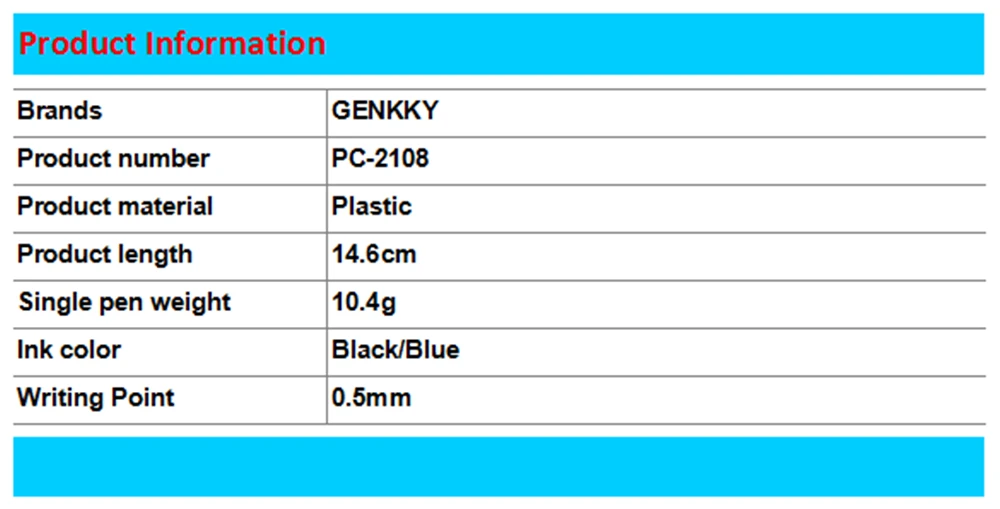 GENKKY Лидер продаж гель-ручка с стираемым стилусом для деловой ручки, 0,5 мм картридж, офисные принадлежности
