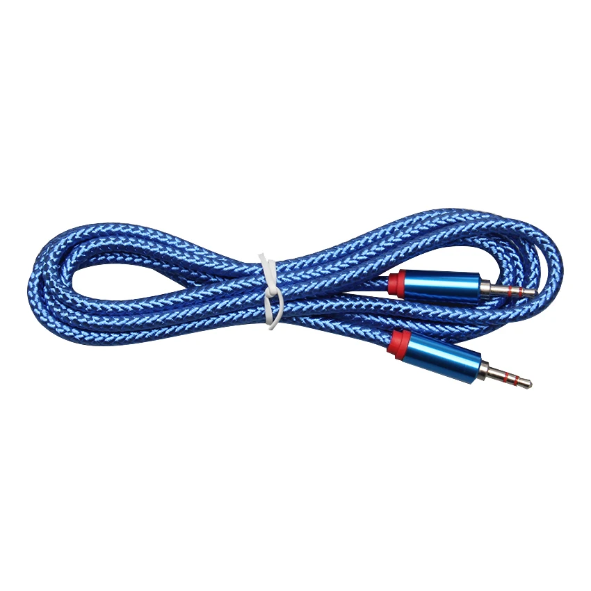 2m Nylon Braid Jack 3 5mm Audio Cable Male Stereo AUX Cable M M Headphone Cord for IPhone Car Speaker Earphone MP3 4 20pcs