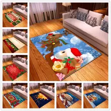 Merry коврик с рождественским дизайном коврики мягкие фланелевые Санта-Клаус Противоскользящие коврики на пол рождественские вечерние коврики для украшения дома ковры
