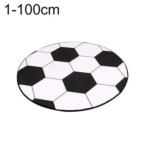 Round Floor Mats for Living Room Football Basketball Pattern Rugs Pad Chair Mat Carpet Rugs Anti Slip Floor Mat Doorway carpet - Цвет: 1 100cm