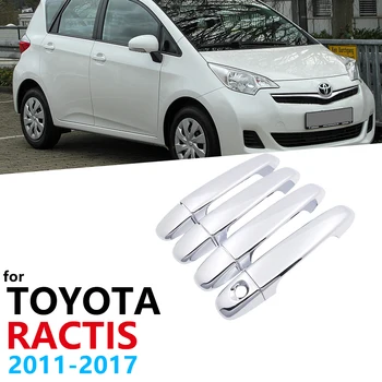 

For Toyota Ractis Verso-S Space Verso Subaru Trezia XP120 MK2 2011~2017 car ABS Chrome 4Door Handles Cover Trim Stickers 2012