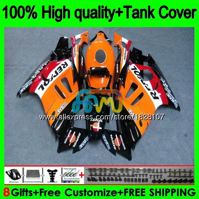 CBR600F2 комплект для HONDA оранжевый черный CBR 600F2 600 FS F2 91 92 1993 1994 1BS. 145 CBR600FS CBR600 F2 1991 1992 93 94 Обтекатель+ майка