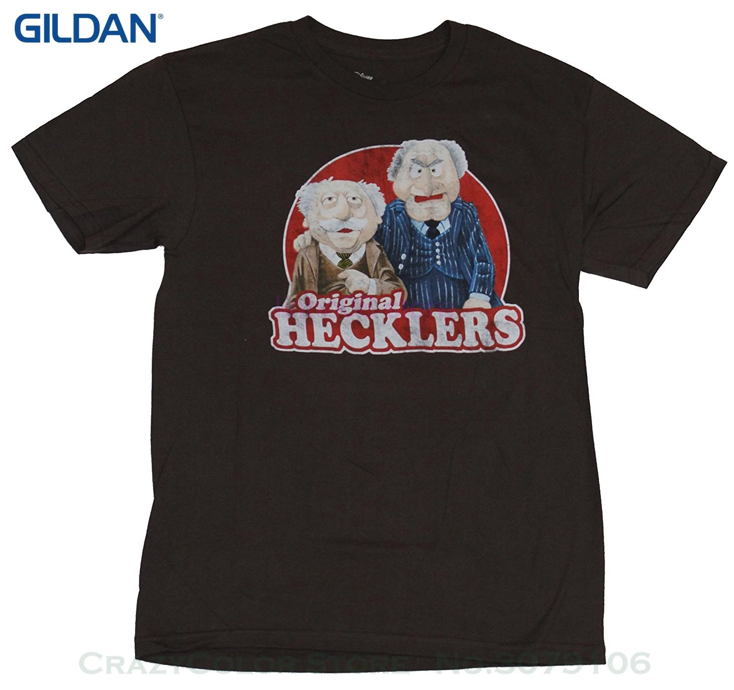 Футболка с принтом модная футболка коротким рукавом Мужская Muppets-Hecklers Old Men Circle Image