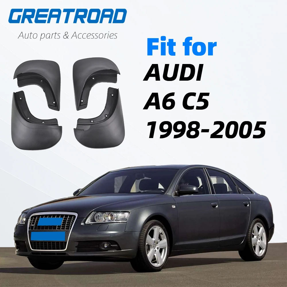 SEDAN 1998~2004 05 MUD FLAP FLAPS SPLASH GUARDS MUDGUARDS SET FOR AUDI A6 C5